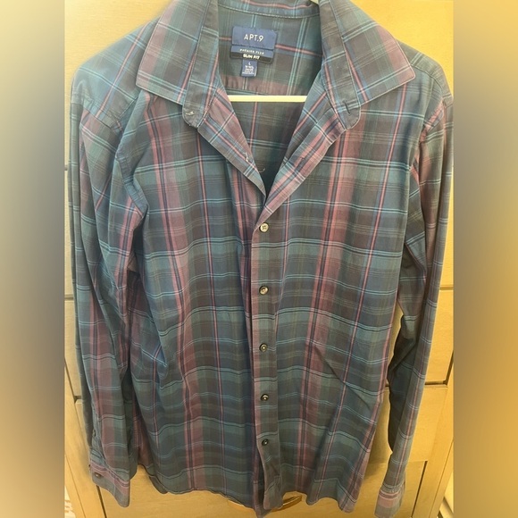 Apt. 9 Other - Apt. 9 Navy and Burgundy Plaid Shirt